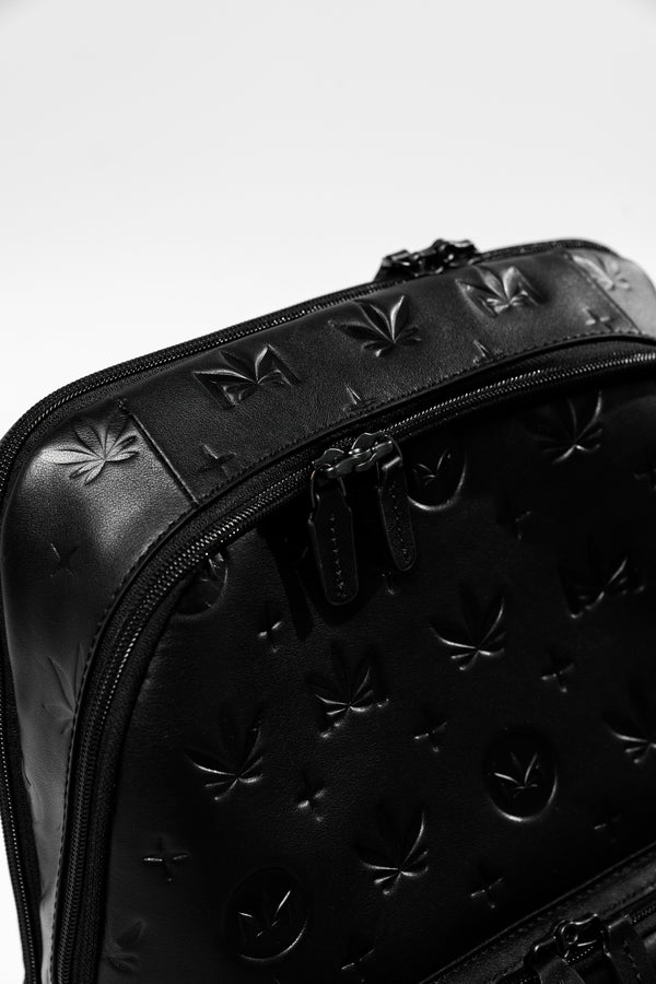 Gunmetal Monogram Leather Backpack