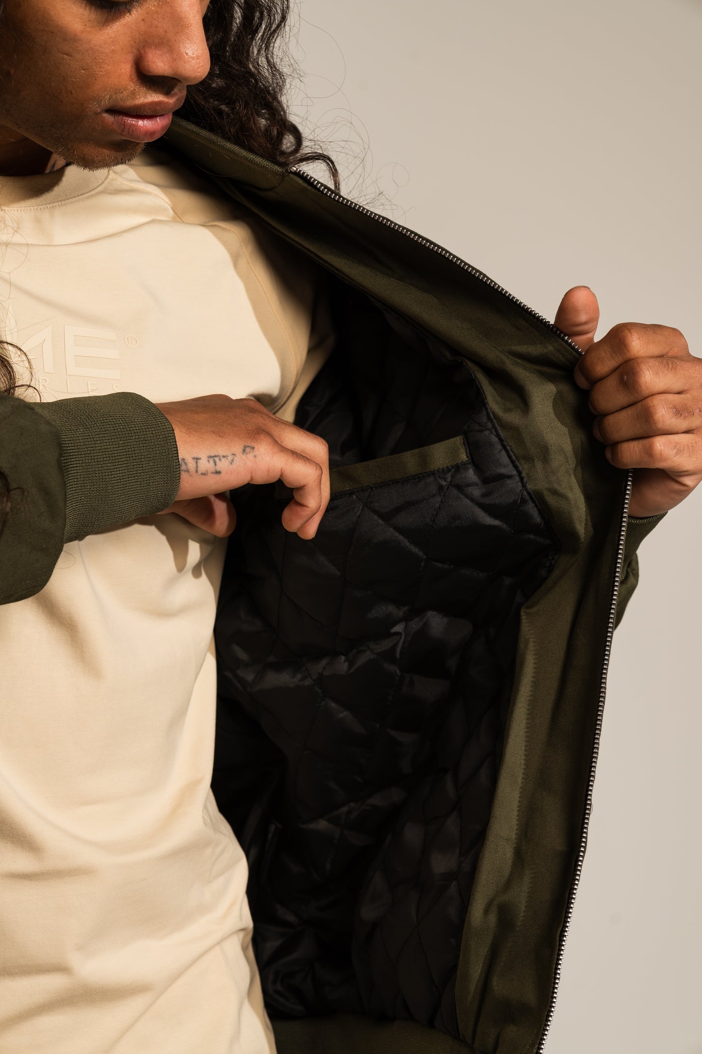 Bomber Jacket with Chenille Patch