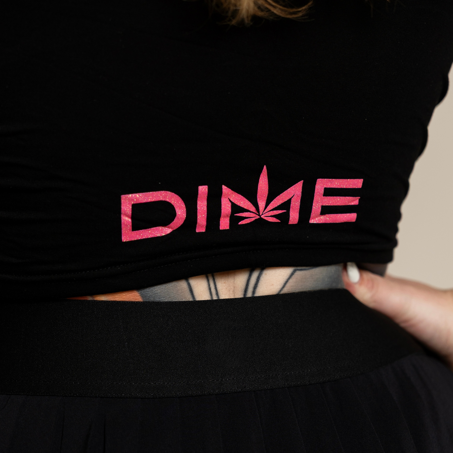 Dime Piece Tank Top Pink Logo
