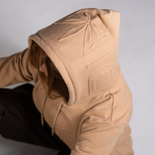 Embossed Leaf Logo Hoodie