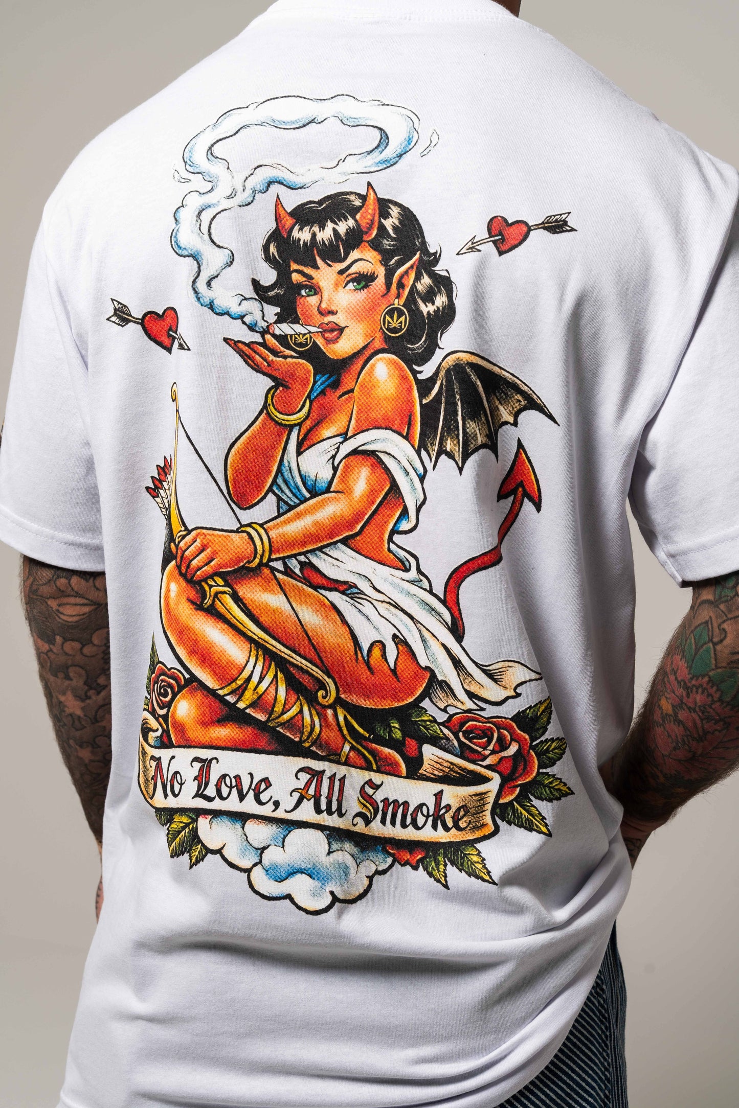 NO LOVE X ALL SMOKE MENS TEE