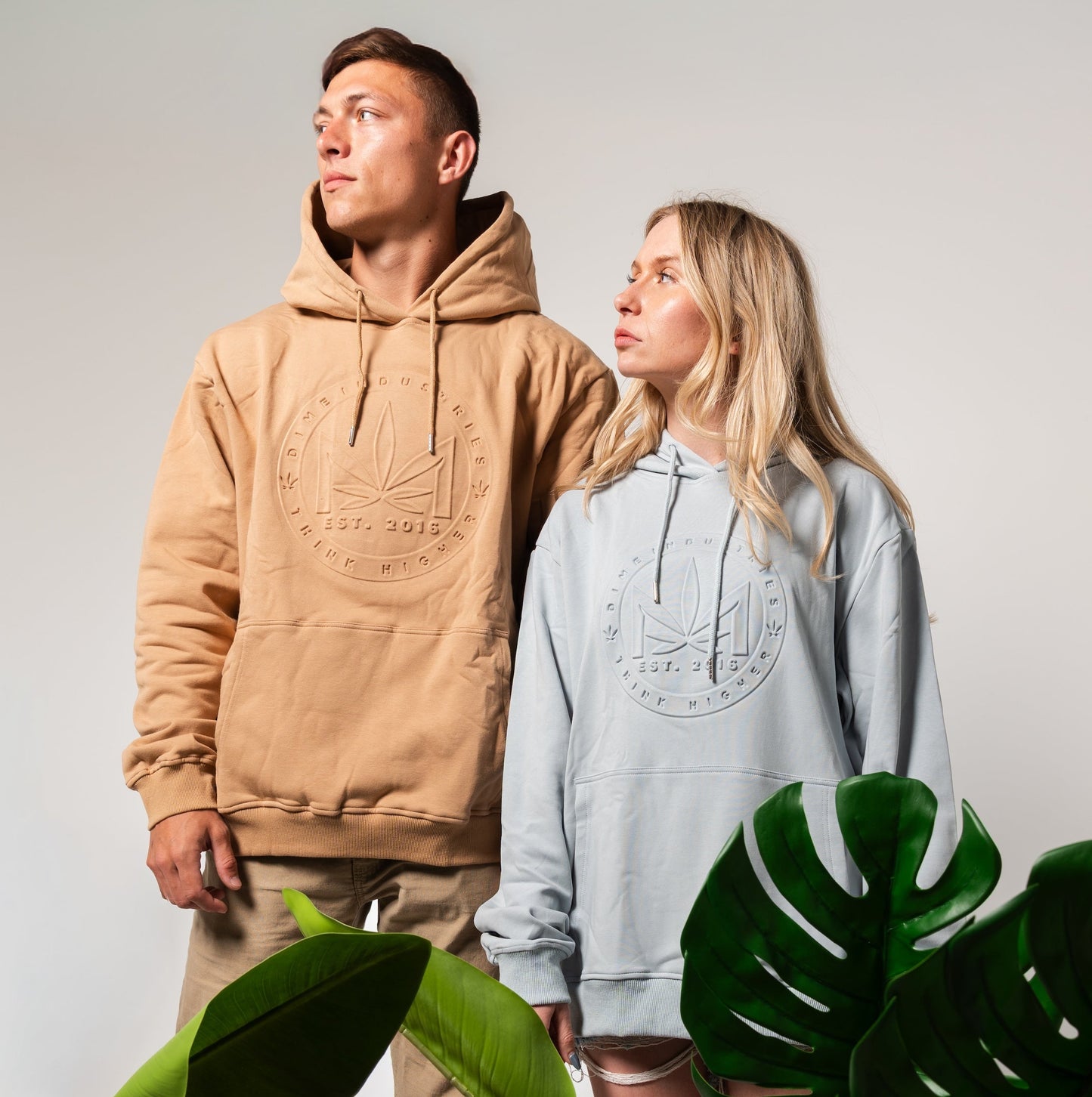 Embossed Leaf Logo Hoodie