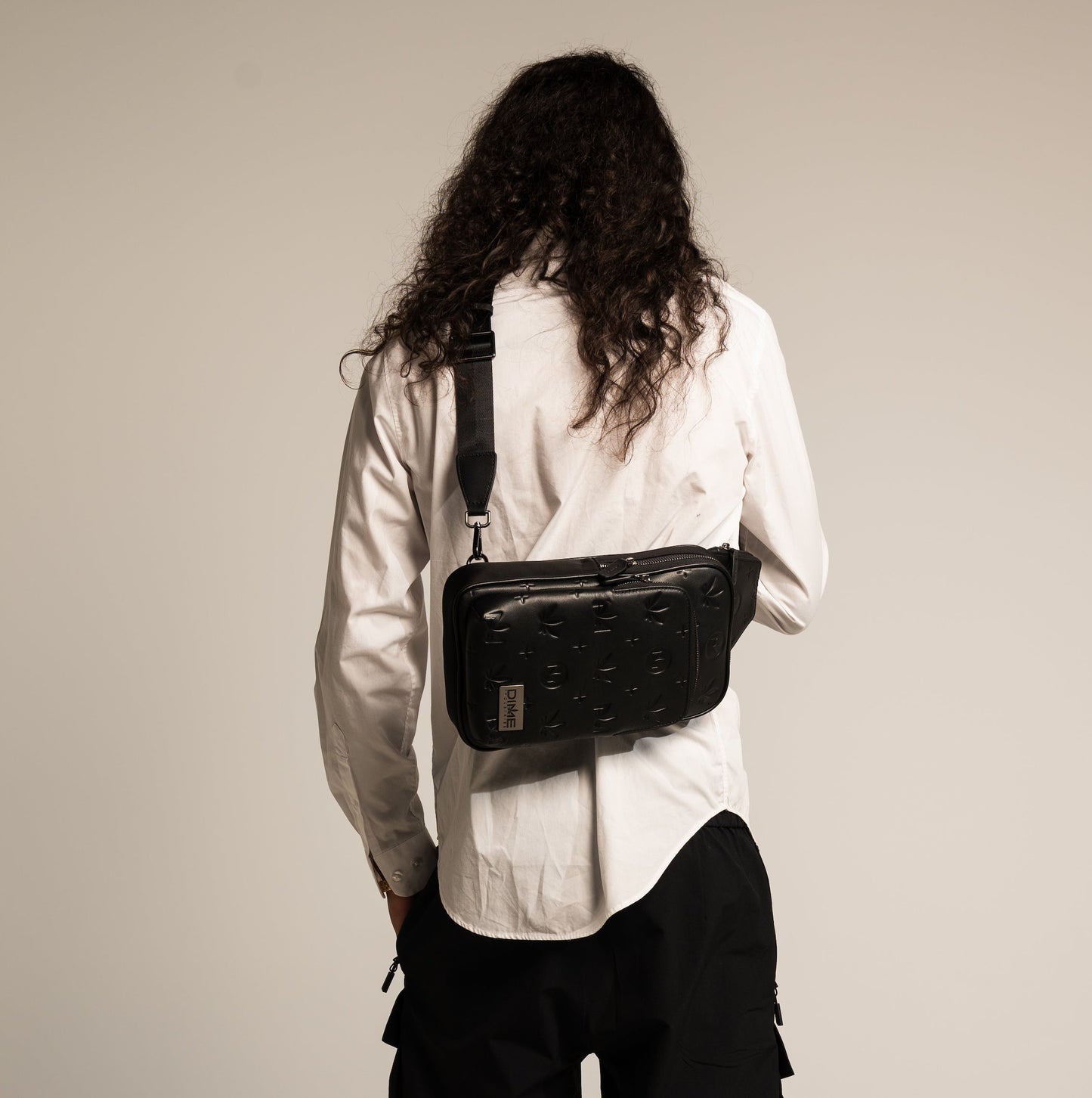 Gunmetal Monogram Leather Crossbody
