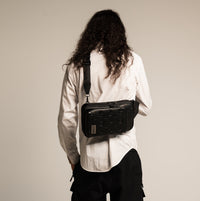 Gunmetal Monogram Leather Crossbody