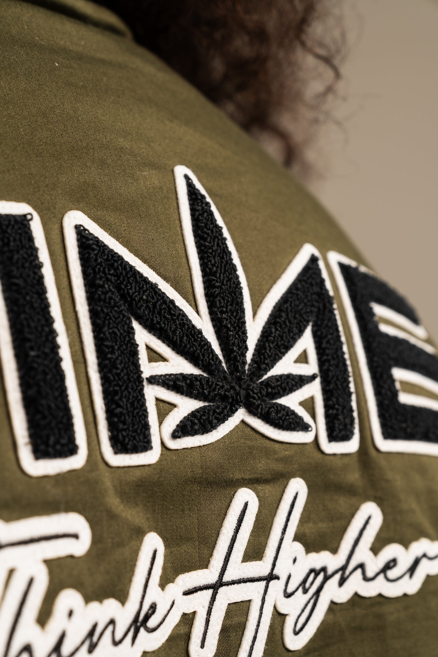 Bomber Jacket with Chenille Patch