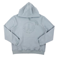 Slate Blue Embossed Leaf Logo Hoodie
