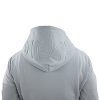 Slate Blue Embossed Leaf Logo Hoodie