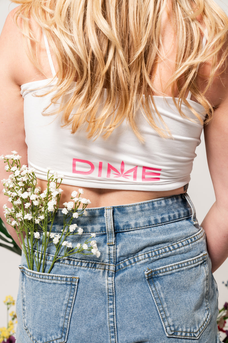 Dime Piece Tank Top Pink Logo