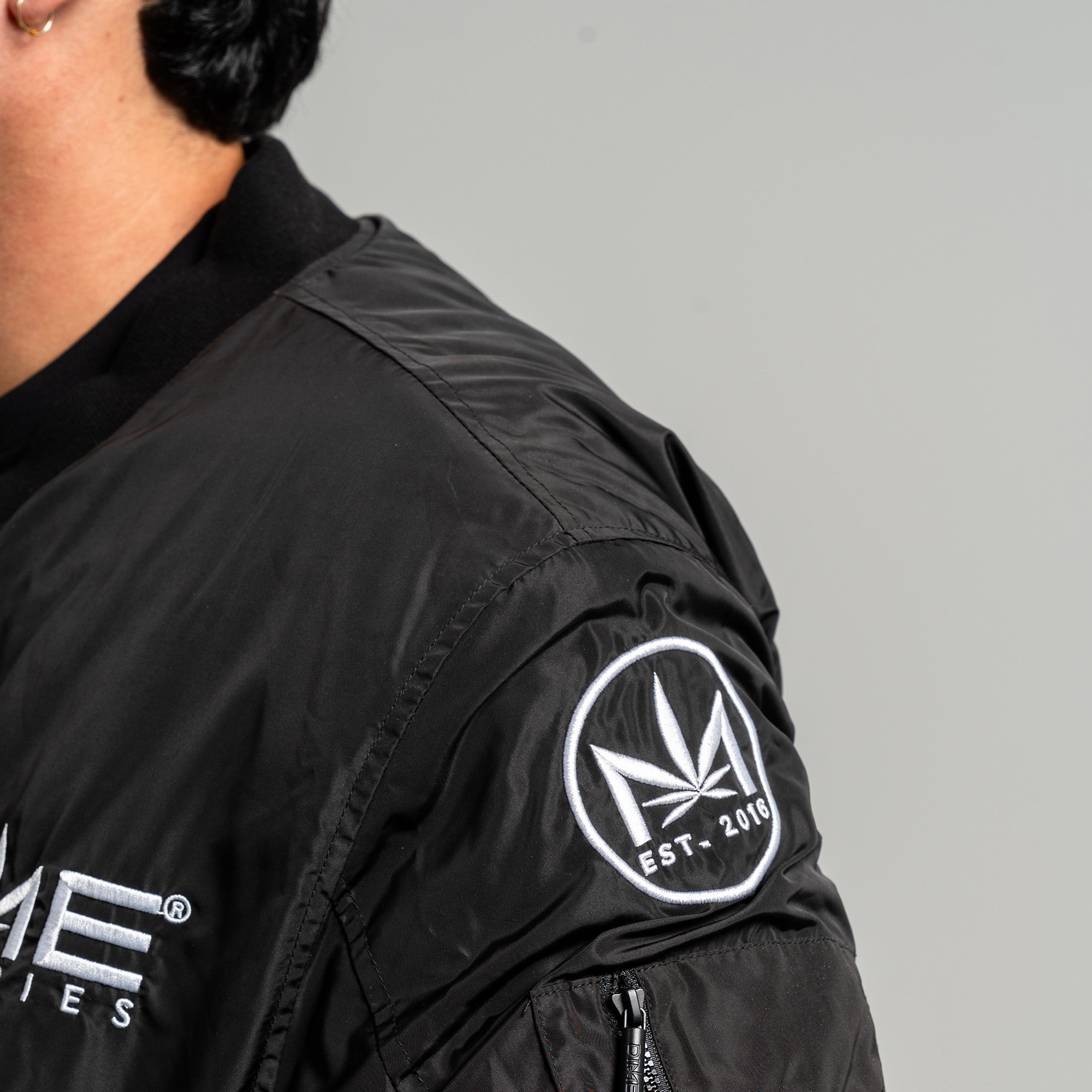DIME Bomber Jacket – Black Zip-Up Streetwear Jacket – Dime Merch