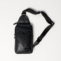 Gunmetal Monogram Leather Crossbody