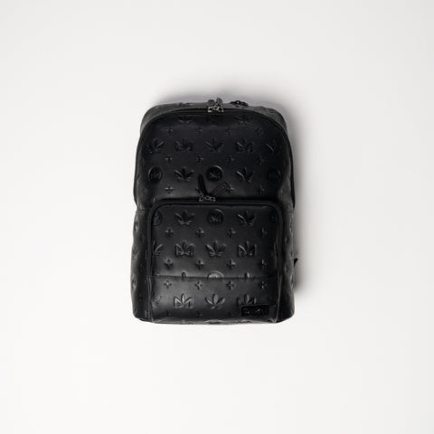 Gunmetal Monogram Leather Backpack