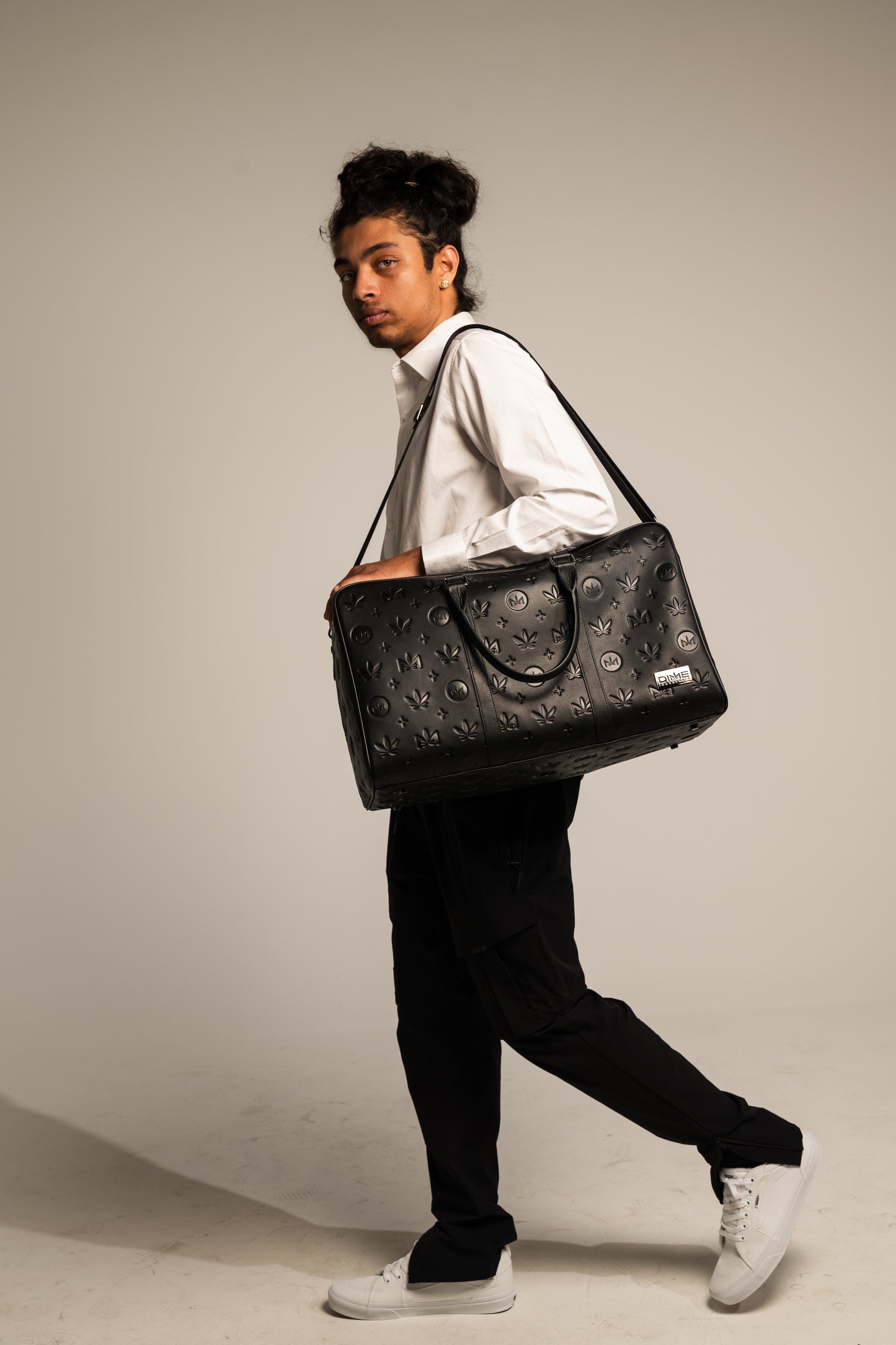 Gunmetal Monogram Leather Duffle Bag