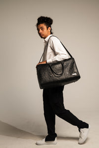 Gunmetal Monogram Leather Duffle Bag