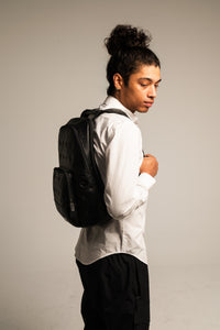 Gunmetal Monogram Leather Backpack