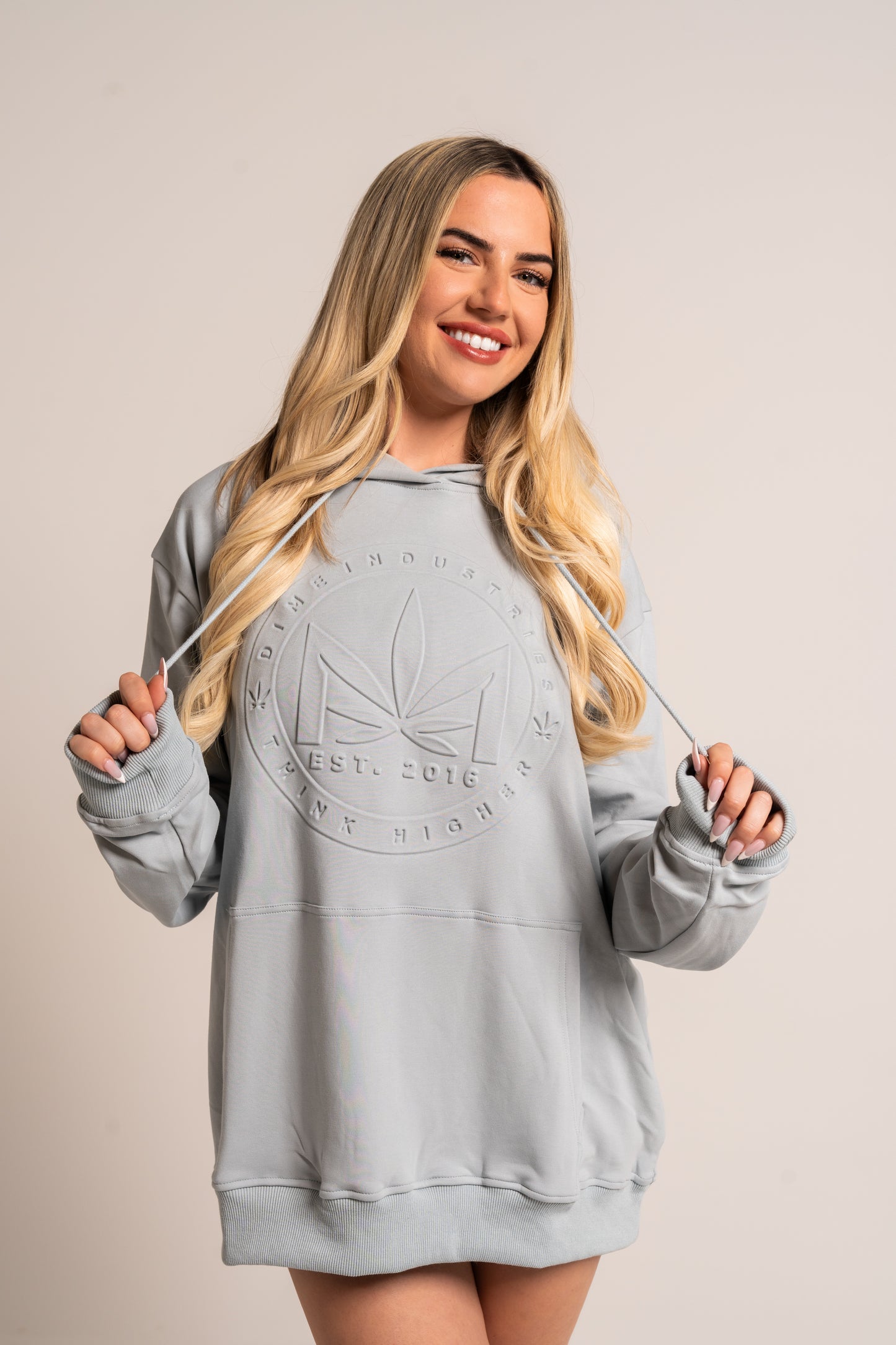 Embossed Leaf Logo Hoodie
