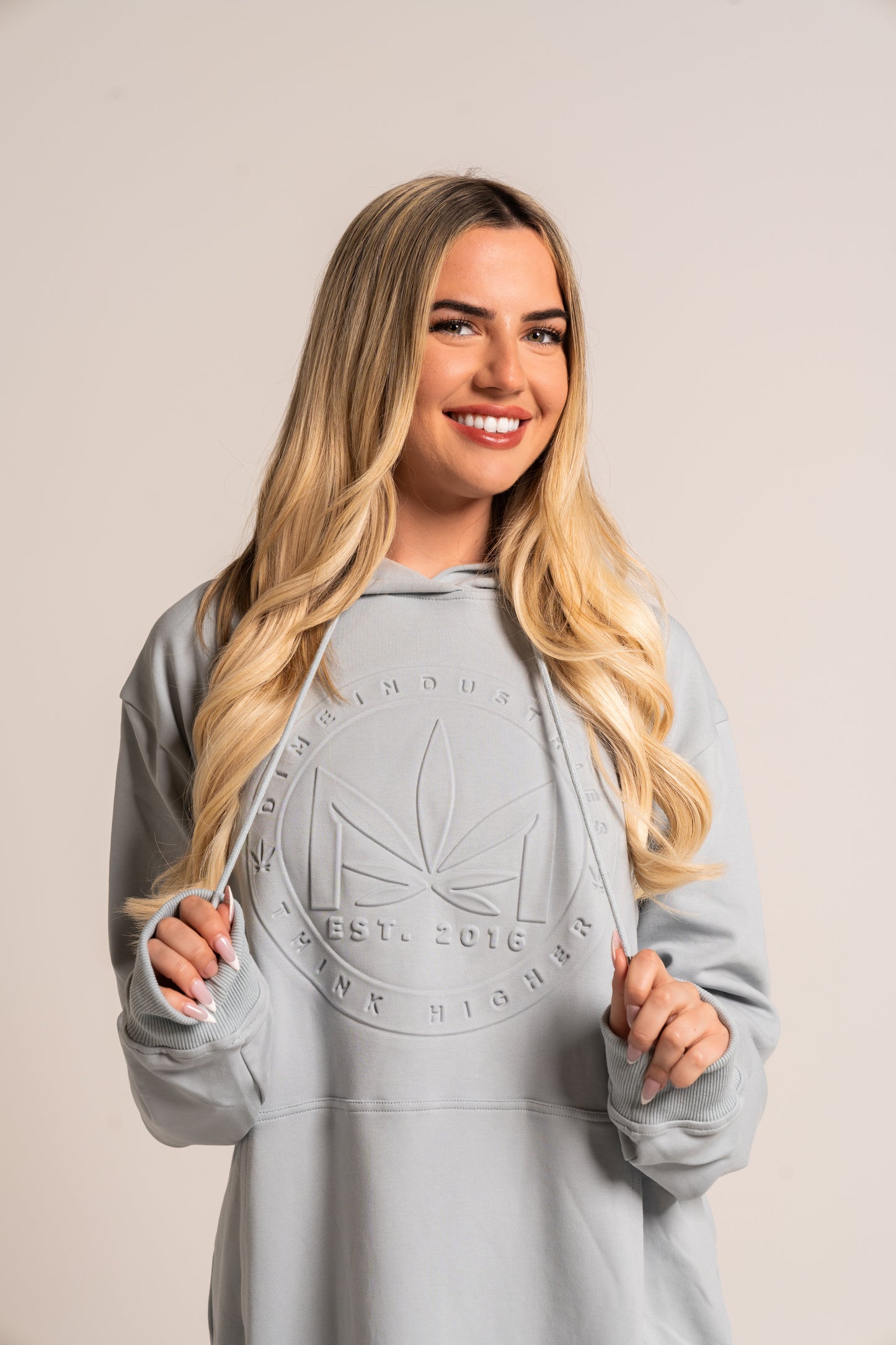 Embossed Leaf Logo Hoodie