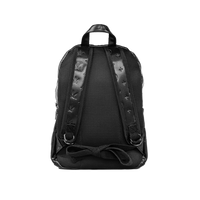 Genuine Leather Backpack with Dime Pattern