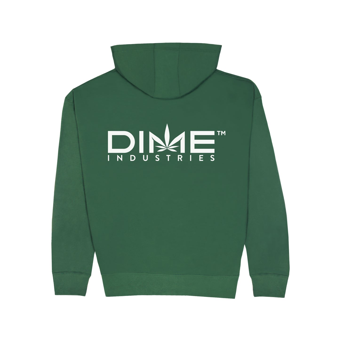 Zip-Up Hoodie - Green with White Logo