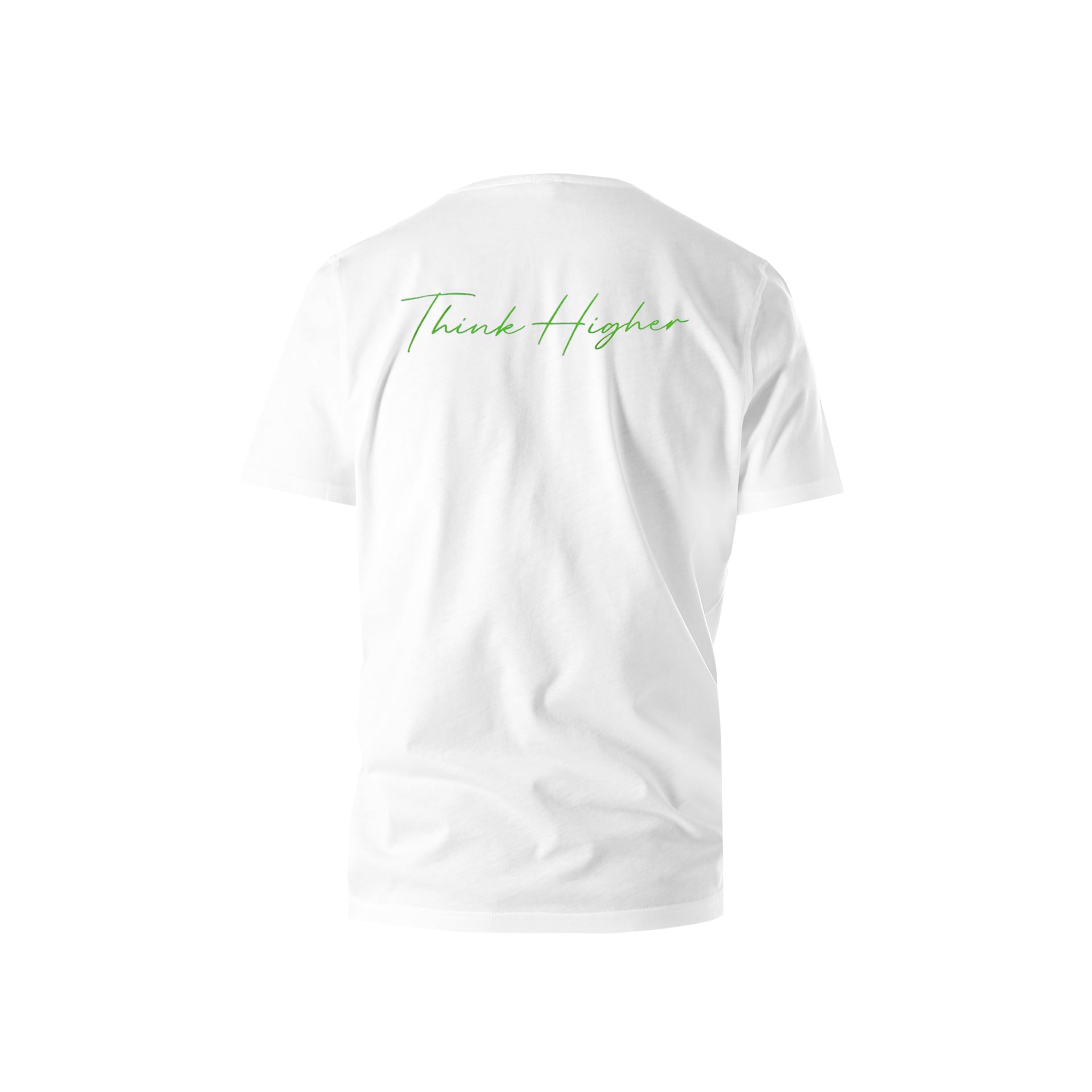 T-shirt - 'Think Higher' - Green